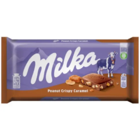 Milka Peanut Crispy Caramel 90g