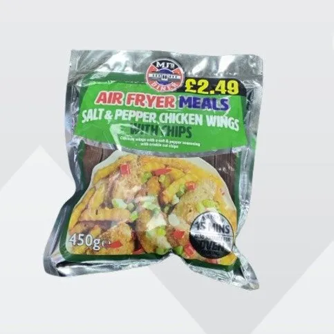 AirFryer Meals Mj's Salt & Pepper Chicken Wing  Chips 1.99 450g