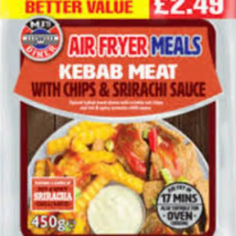 Air Fryer Kebab Meat And Sriracha 450g
