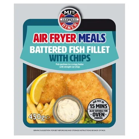 Mj Air Fryer Fish/chip/curry 450g