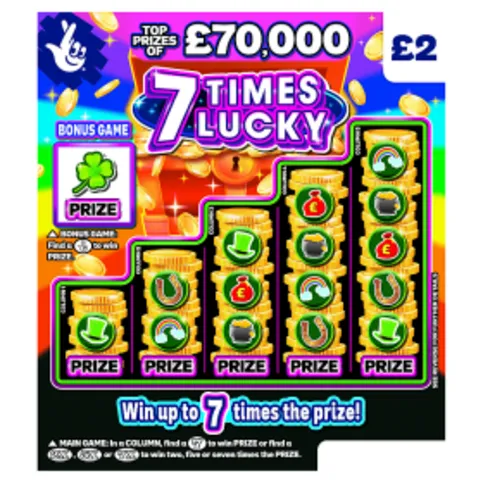 National Lottery 7 Times Lucky Scratchcard Game