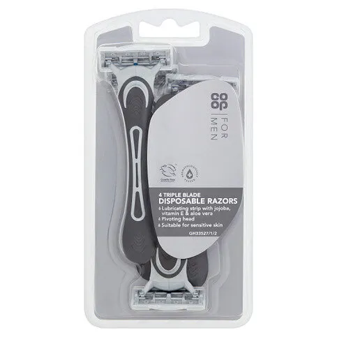 Co-op For Men 4 Triple Blade Disposable Razors