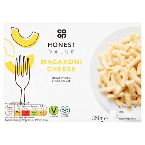Co-op Honest Value Macaroni Cheese 350g