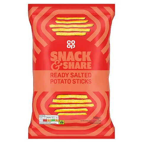 Co-op Ready Salted Potato Sticks 150g