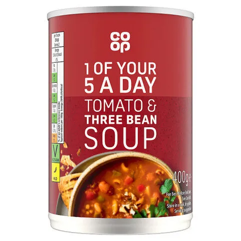 Co-op Tomato & Three Bean Soup 400g