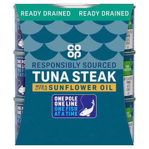 Co-op Tuna Steak with a Little Sunflower Oil 3 x 110g