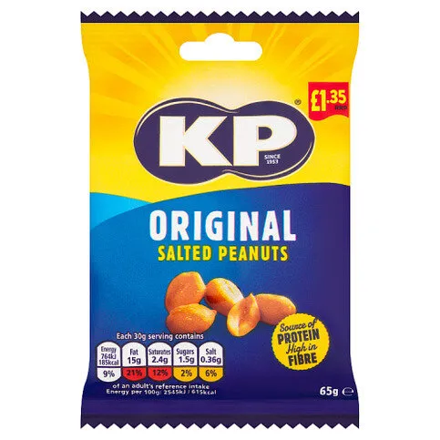 KP Original Salted Peanuts 65g