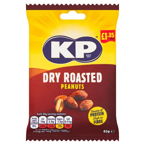 KP Dry Roasted Peanuts 65g