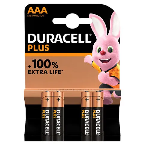 Duracell Plus 100% AAA 4pk