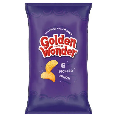 Golden Wonder Pickled Onion 6 x 25g
