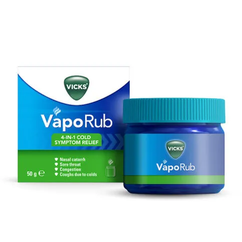 Vicks VapoRub, Relief of Cough Cold And Flu like Symptoms, Jar 50g