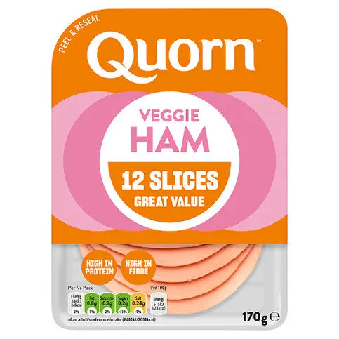 Quorn 12 Veggie Ham Slices 170g