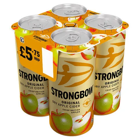 Strongbow Original Dry Apple Cider Cans 4 x 440ml