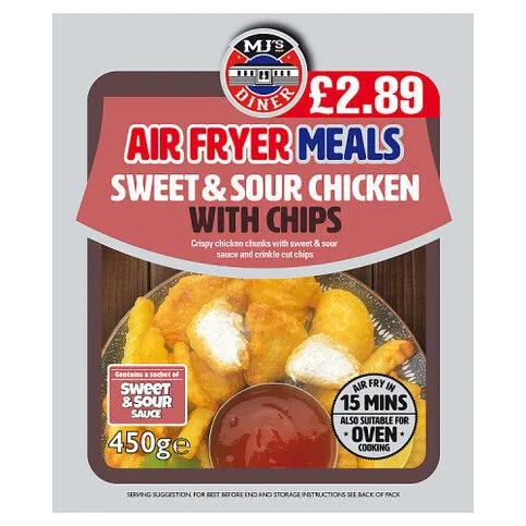 MJ's Diner Sweet & Sour Chicken with Chips 450g