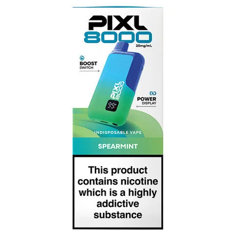 Pixl 8000 Spearmint Indisposable Vape 20mg/ml