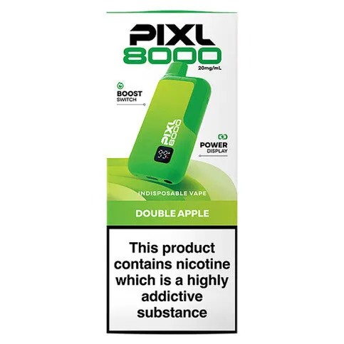 Pixl 8000 Double Apple Indisposable Vape 20mg/ml