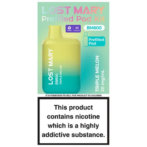 Lost Mary BM600 Triple Melon Prefilled Pod KIt 20mg/ml