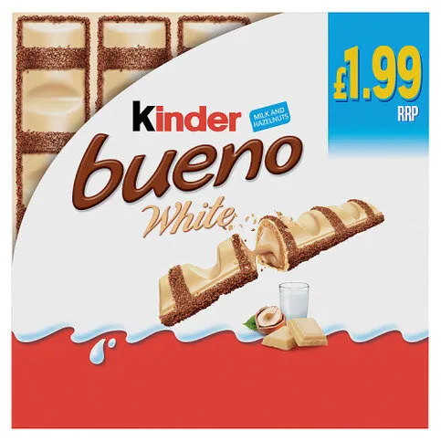 Kinder 5 Bueno White Milk & Hazelnuts 97.5g