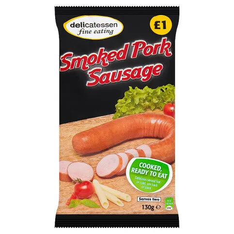 Delicatessen Smoked Pork Sausage 130g