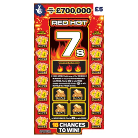 National Lottery Red Hot 7s Scratchcard Game