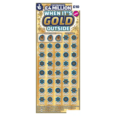 National Lottery When It's Gold Outside Scratchcard Game