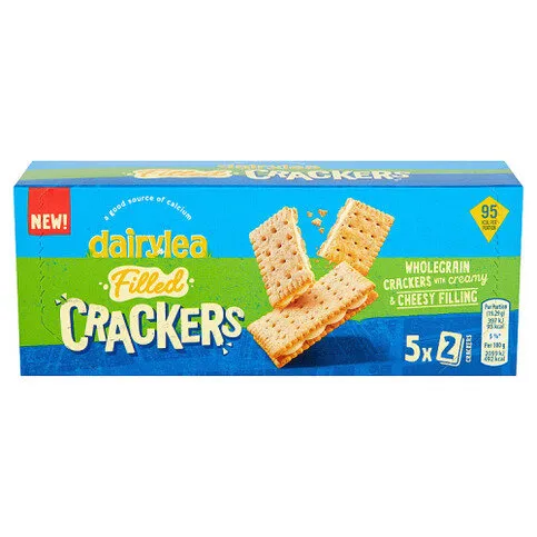 Dairylea Filled Crackers Cheesy Snack 5 pack Multipack 96.4g (5 x 19.2g)