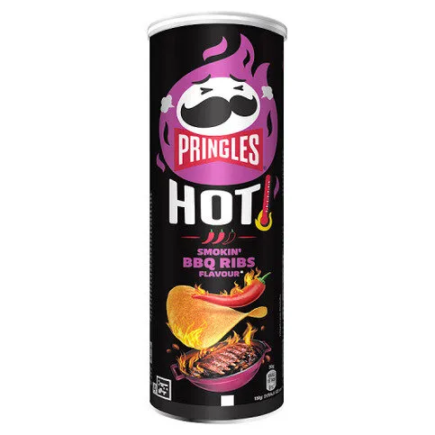 Pringles Hot Smokin BBQ Ribs Flavour 160g
