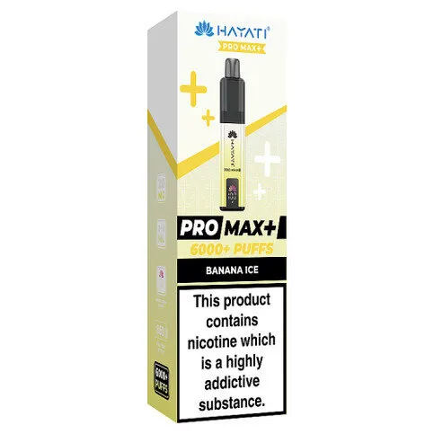 Hayati Pro Max+ 6000+ Puffs Banana Ice 20mg