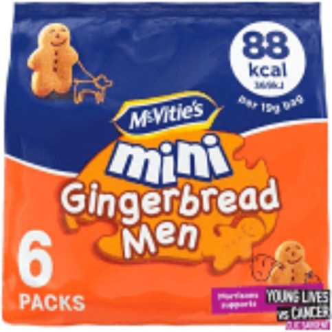 McVitie's Mini Gingerbread Men Multipack Biscuits 6 x 19g
